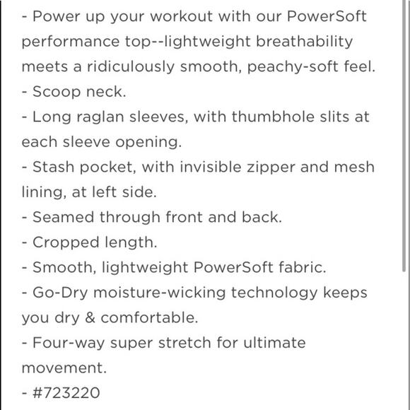 Old Navy Plum Wine Powersoft long sleeve power cropped performance top - Picture 7 of 12